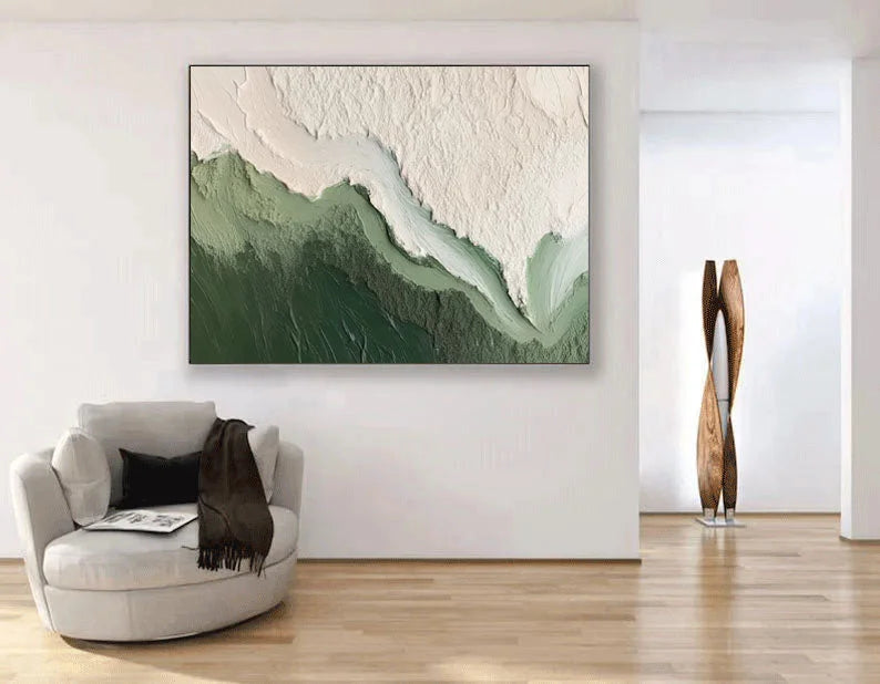 Multicolor Valley Vista Textured Abstract Landscape Art - Artwallpainting