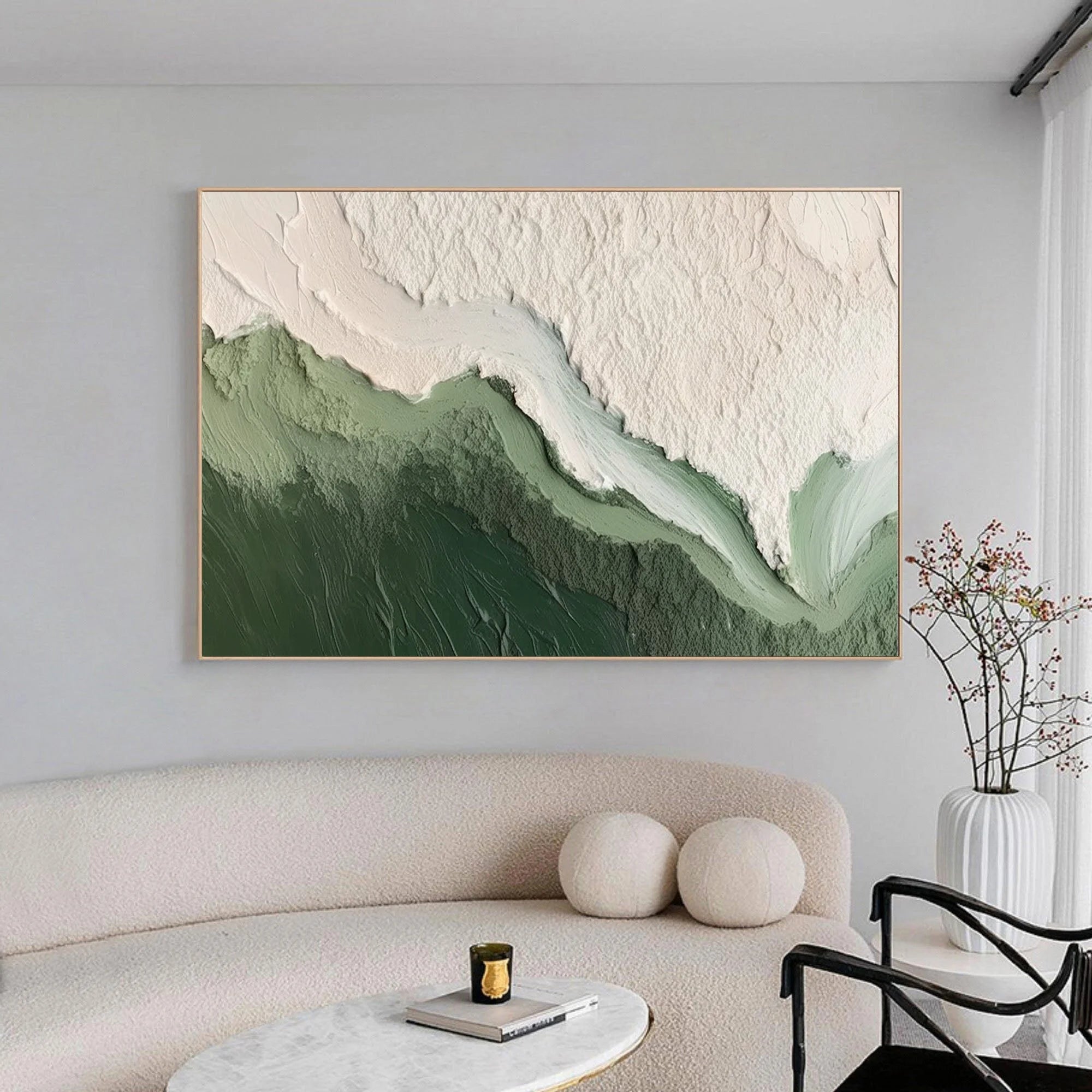 Multicolor Valley Vista Textured Abstract Landscape Art - Artwallpainting