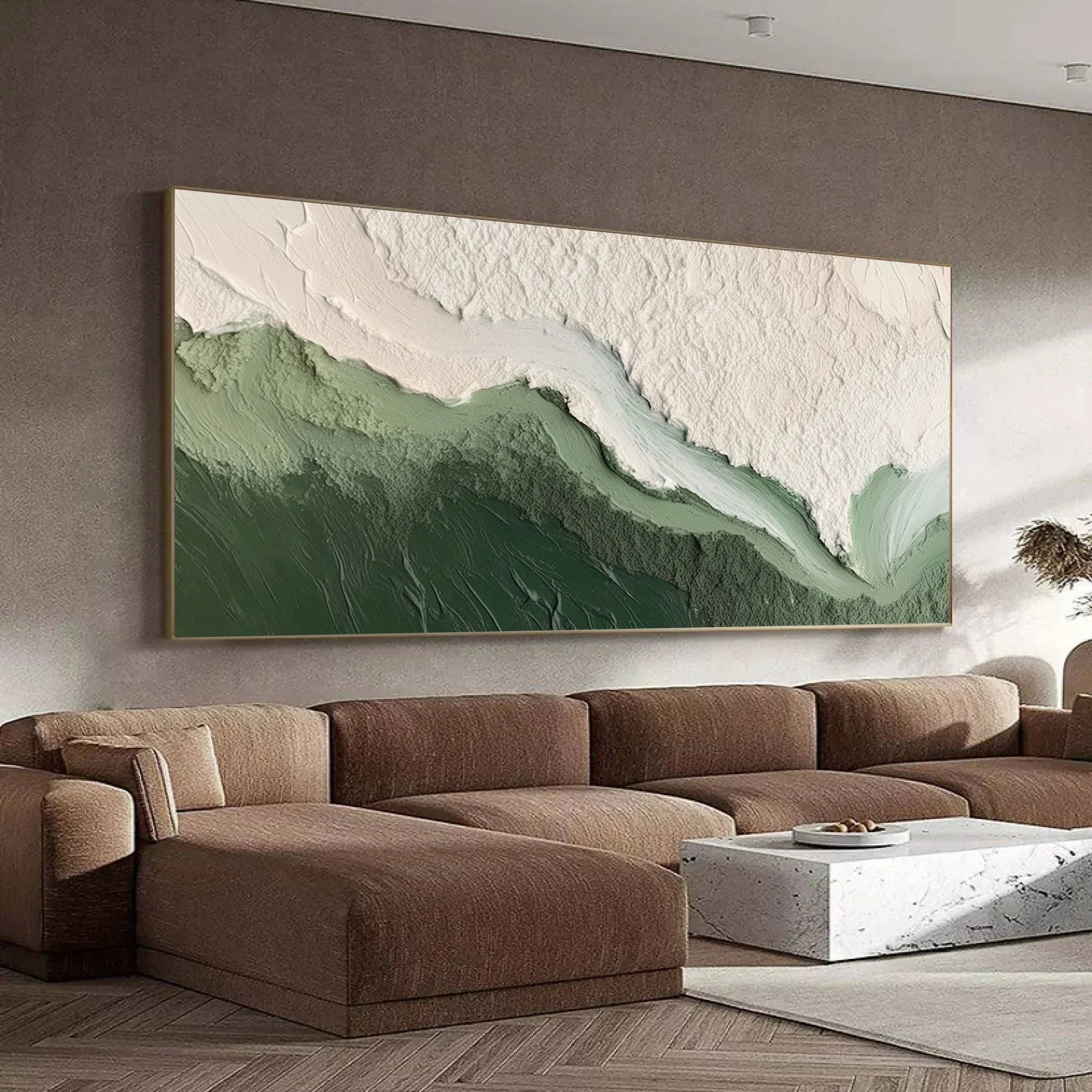 Multicolor Valley Vista Textured Abstract Landscape Art - Artwallpainting