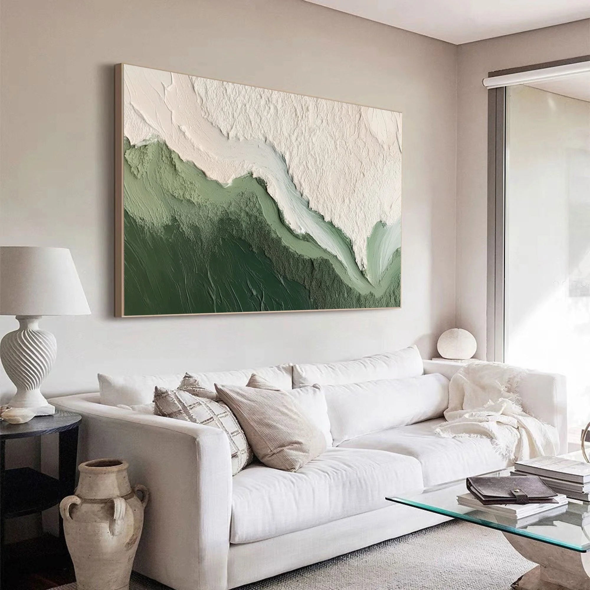 Multicolor Valley Vista Textured Abstract Landscape Art - Artwallpainting