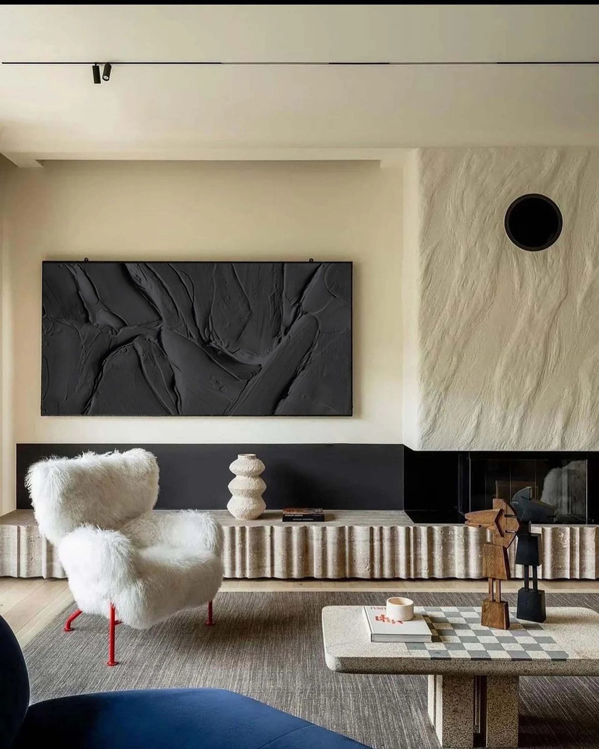 Multicolor Velvet Shadows Abstract Textured Canvas Art - Artwallpainting