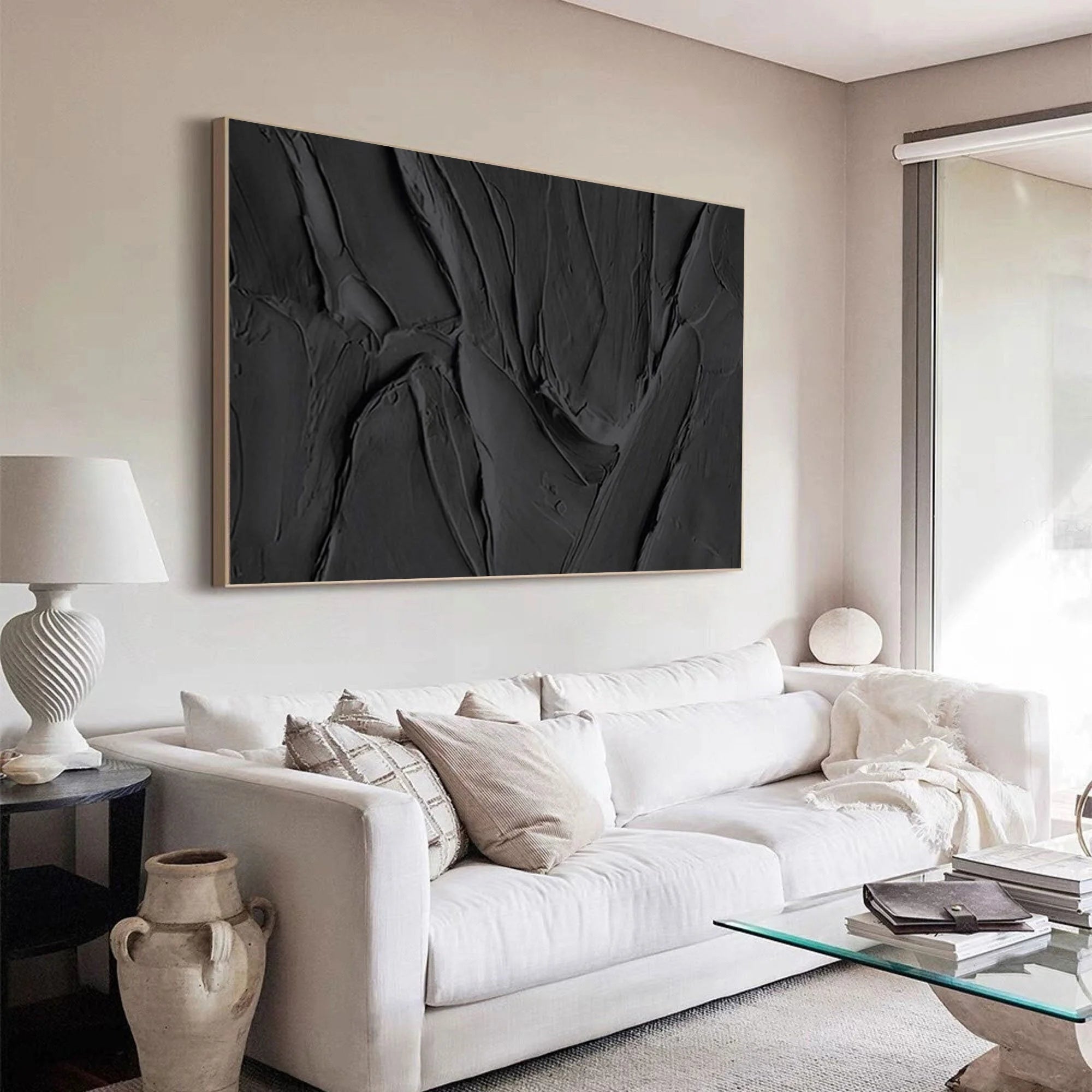Multicolor Velvet Shadows Abstract Textured Canvas Art - Artwallpainting