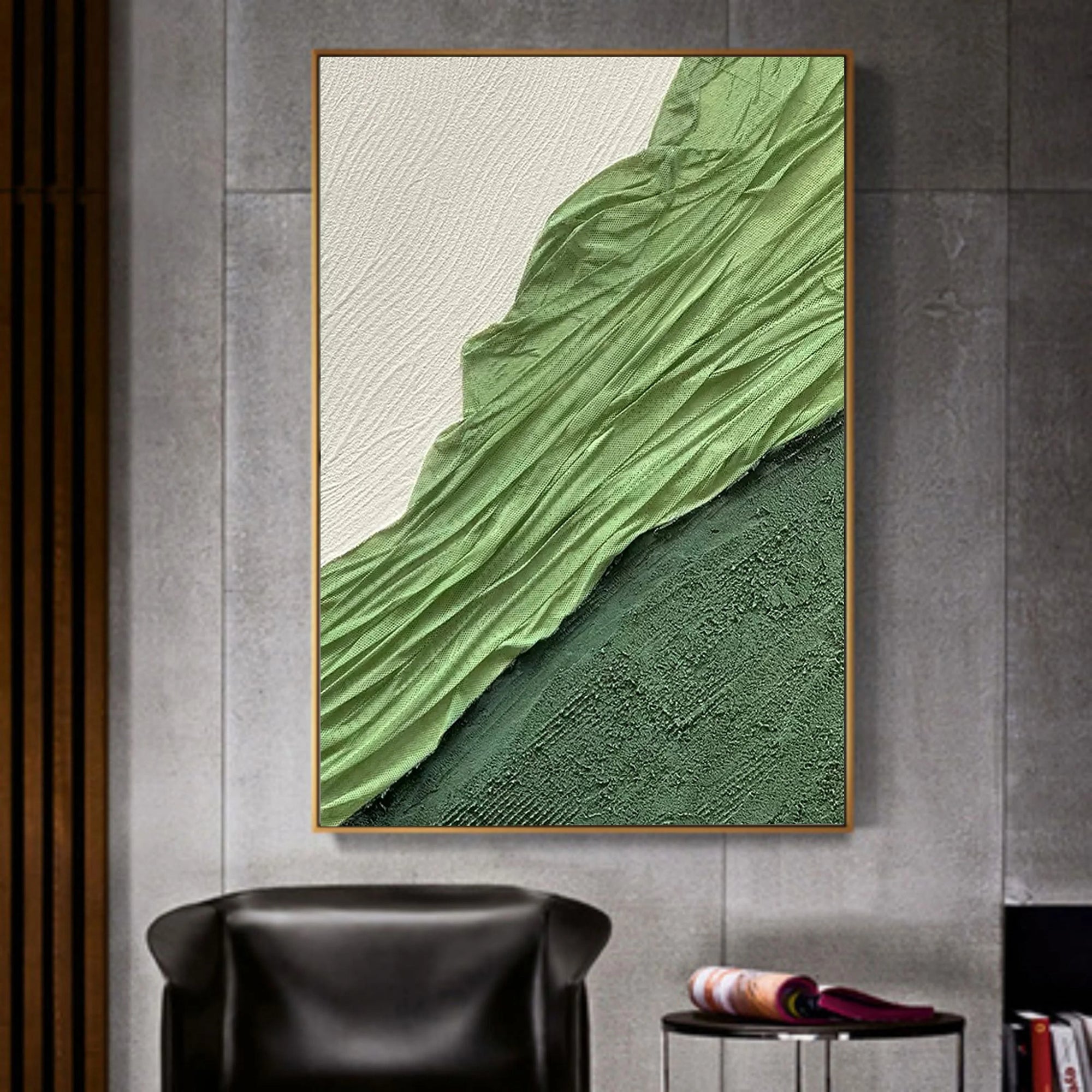 Multicolor Verdant Flow Textured Canvas - Artwallpainting