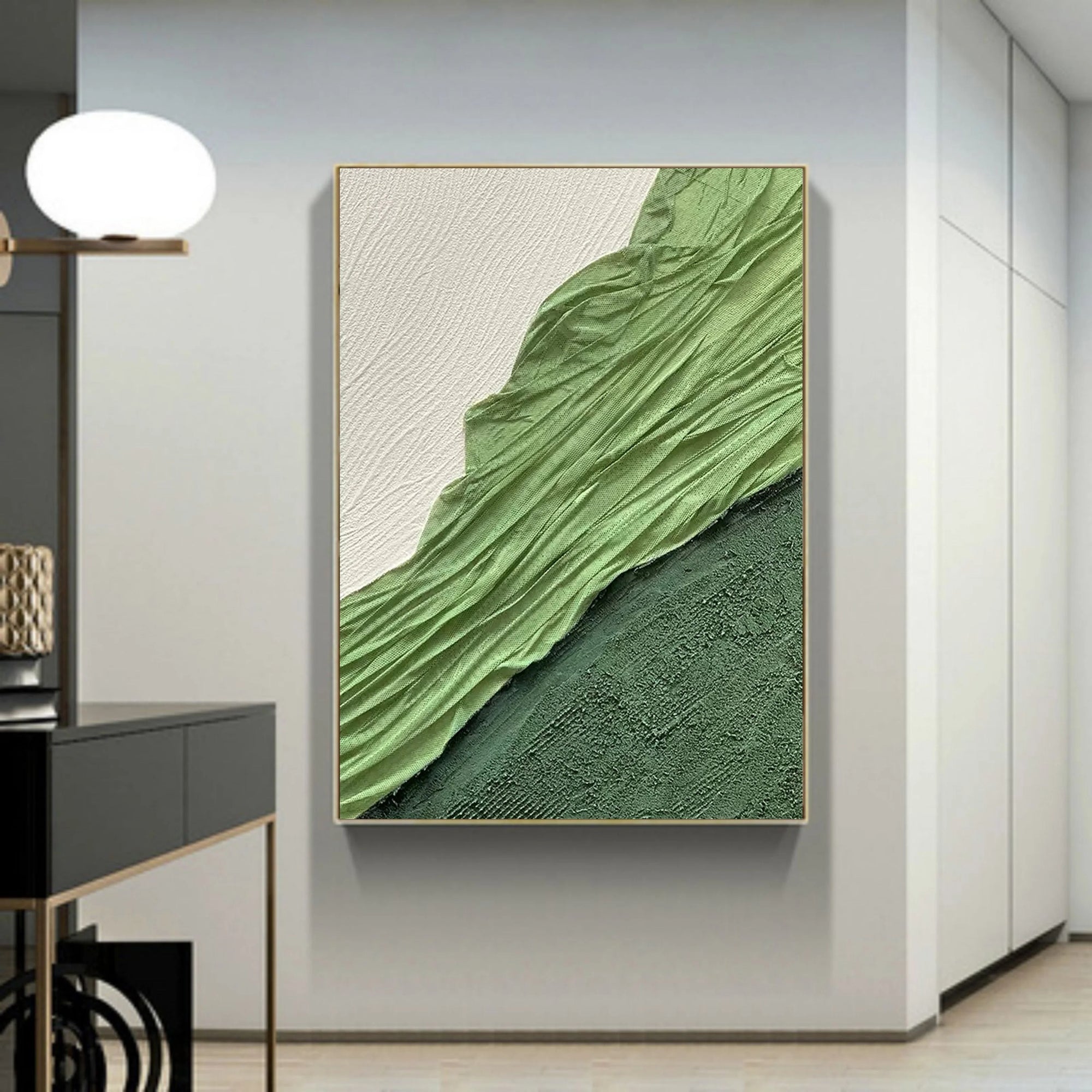 Multicolor Verdant Flow Textured Canvas - Artwallpainting