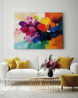 Multicolor Vibrant Bloom Abstract Canvas - Artwallpainting