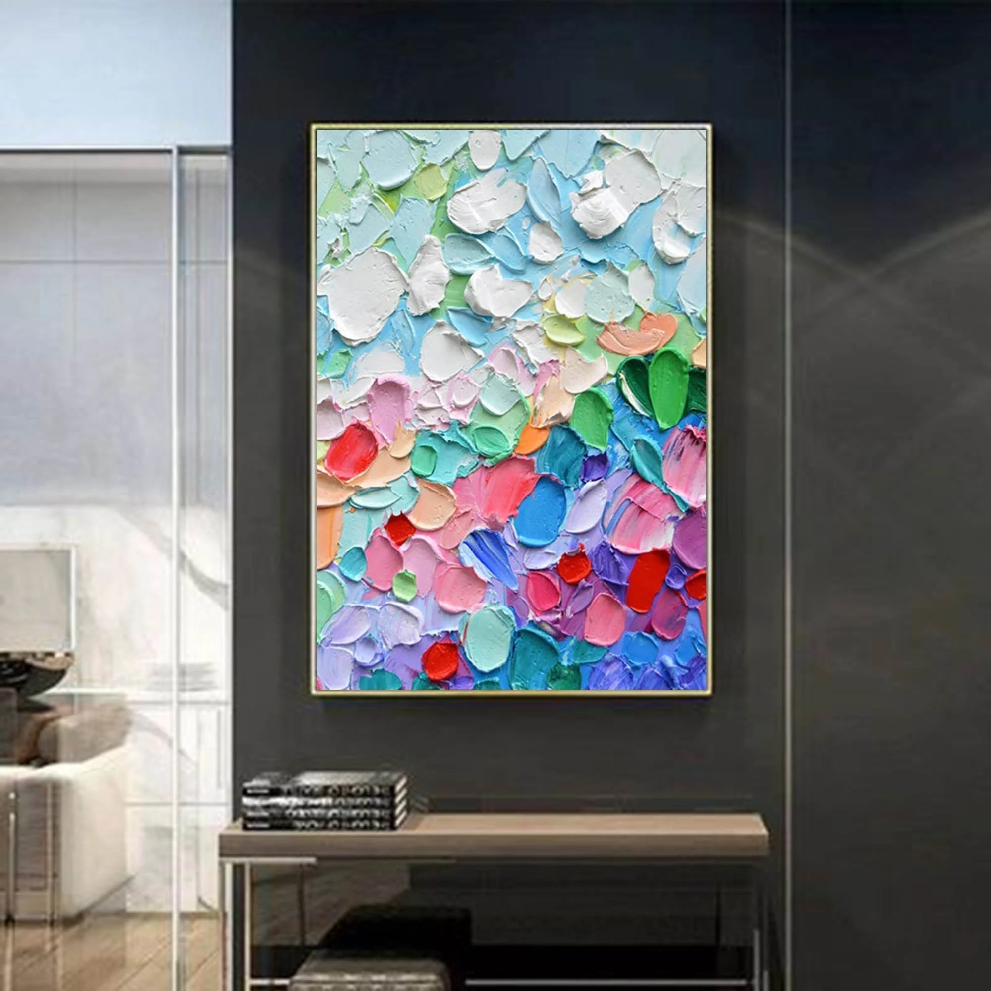 Multicolor Vibrant Color Symphony Canvas Painting For Home Decoration - Artwallpainting
