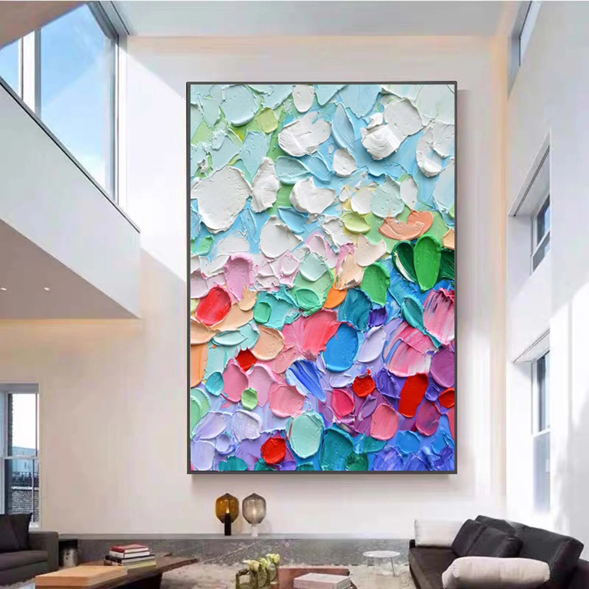 Multicolor Vibrant Color Symphony Canvas Painting For Home Decoration - Artwallpainting
