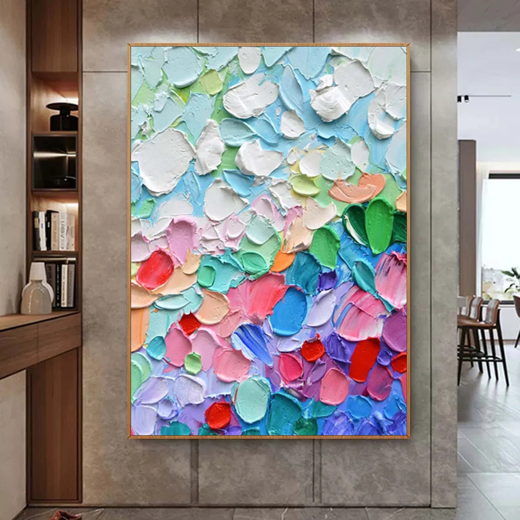 Multicolor Vibrant Color Symphony Canvas Painting For Home Decoration - Artwallpainting