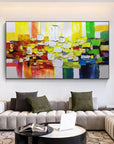 Multicolor Vibrant Harmony - Abstract Color Blocks Painting - Artwallpainting