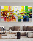 Multicolor Vibrant Harmony - Abstract Color Blocks Painting - Artwallpainting