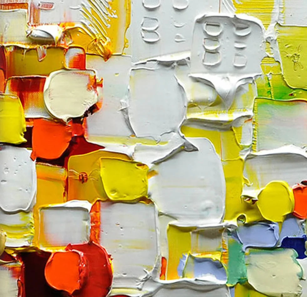 Multicolor Vibrant Harmony - Abstract Color Blocks Painting - Artwallpainting
