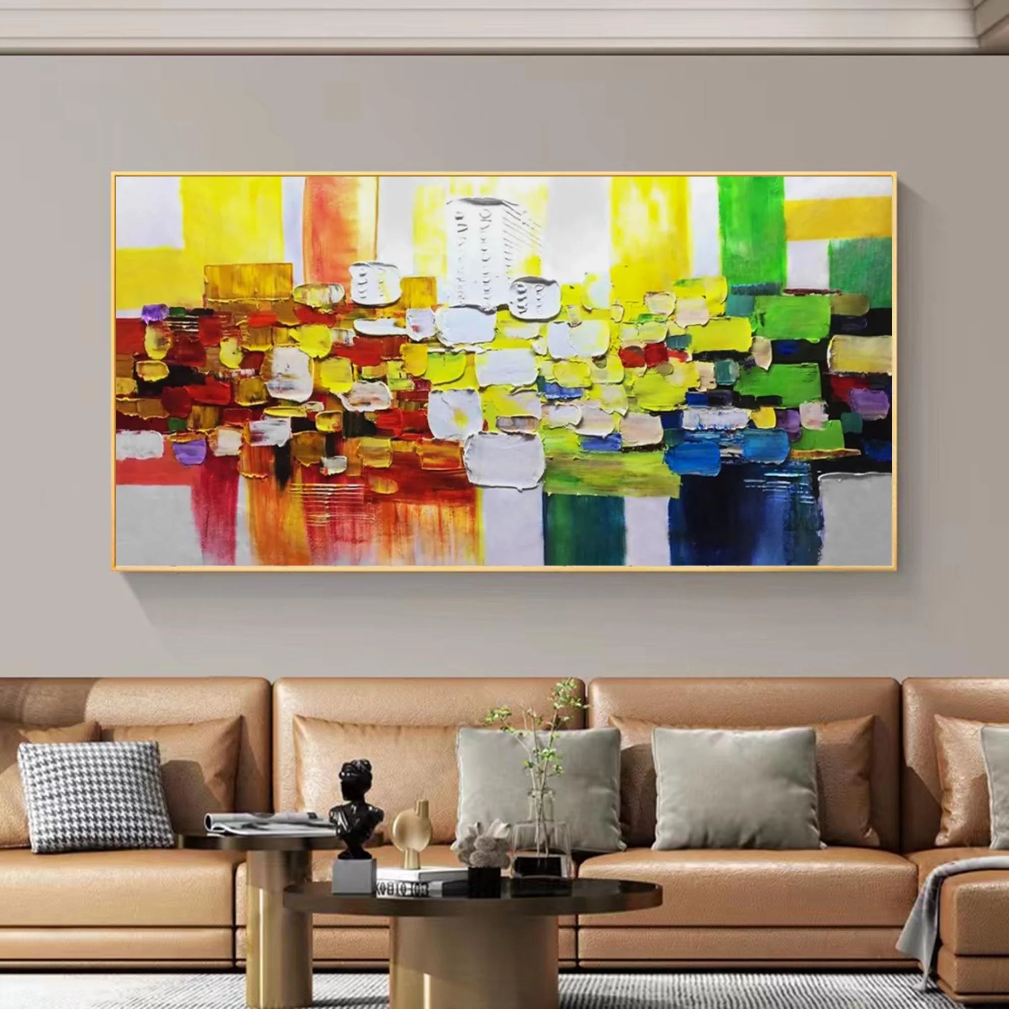 Multicolor Vibrant Harmony - Abstract Color Blocks Painting - Artwallpainting