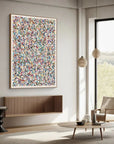 Multicolor Vibrant Mosaic - Large Hand-Painted Textured Abstract Oil Painting - Artwallpainting