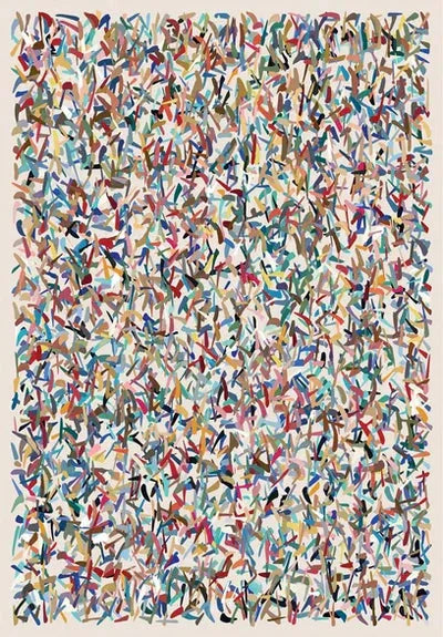 Multicolor Vibrant Mosaic - Large Hand-Painted Textured Abstract Oil Painting - Artwallpainting