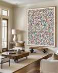 Multicolor Vibrant Mosaic - Large Hand-Painted Textured Abstract Oil Painting - Artwallpainting