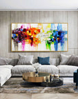 Multicolor Vivid Blocks - Abstract Geometric Textured Art - Artwallpainting