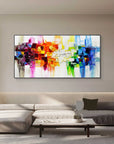 Multicolor Vivid Blocks - Abstract Geometric Textured Art - Artwallpainting