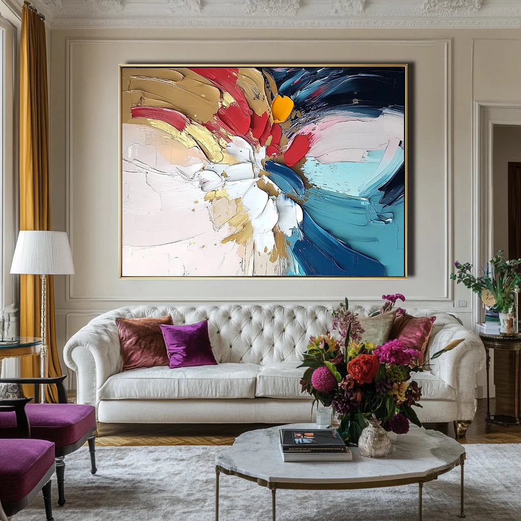 Multicolor Vivid Bloom Abstract Canvas - Artwallpainting