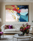 Multicolor Vivid Bloom Abstract Canvas - Artwallpainting