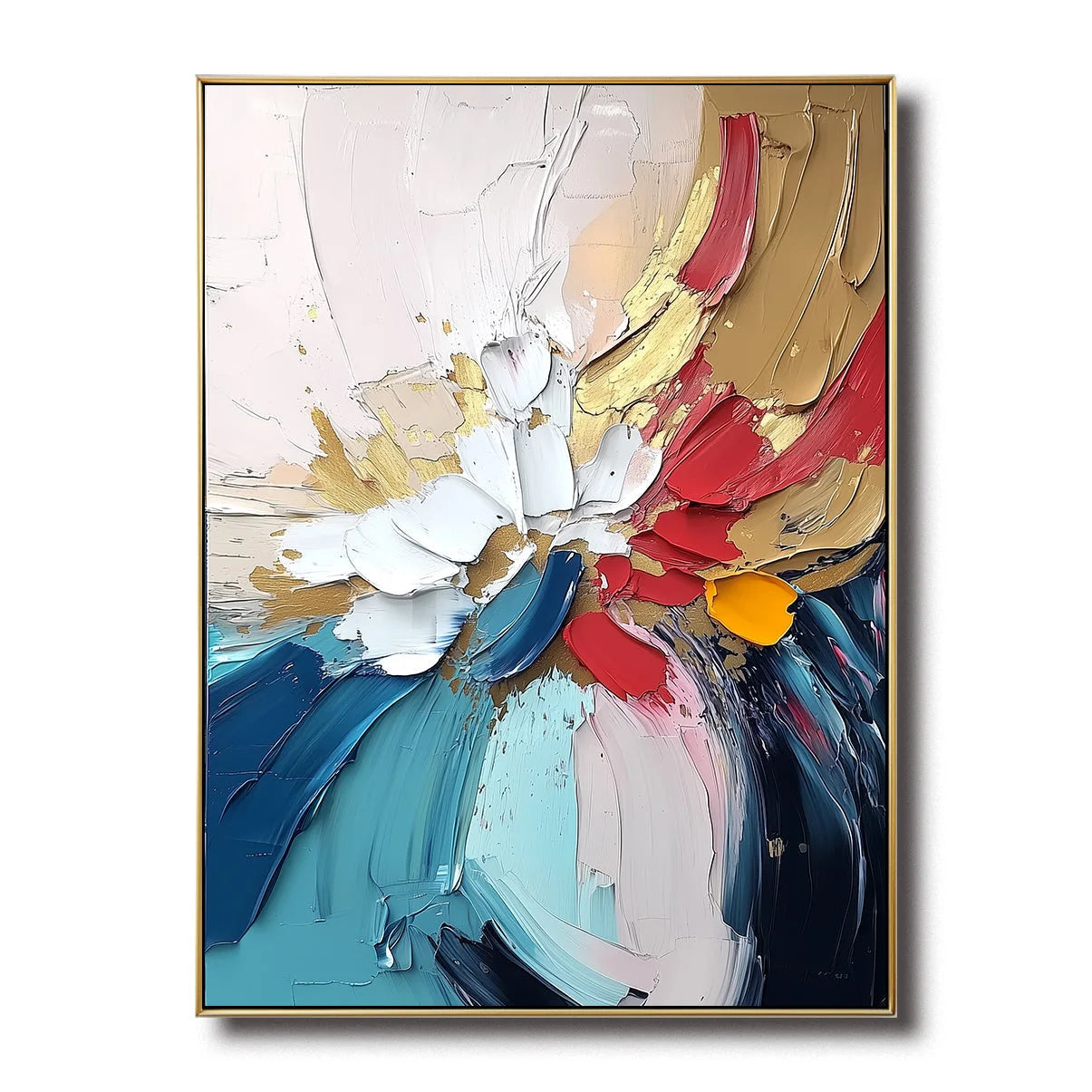 Multicolor Vivid Bloom Abstract Canvas - Artwallpainting