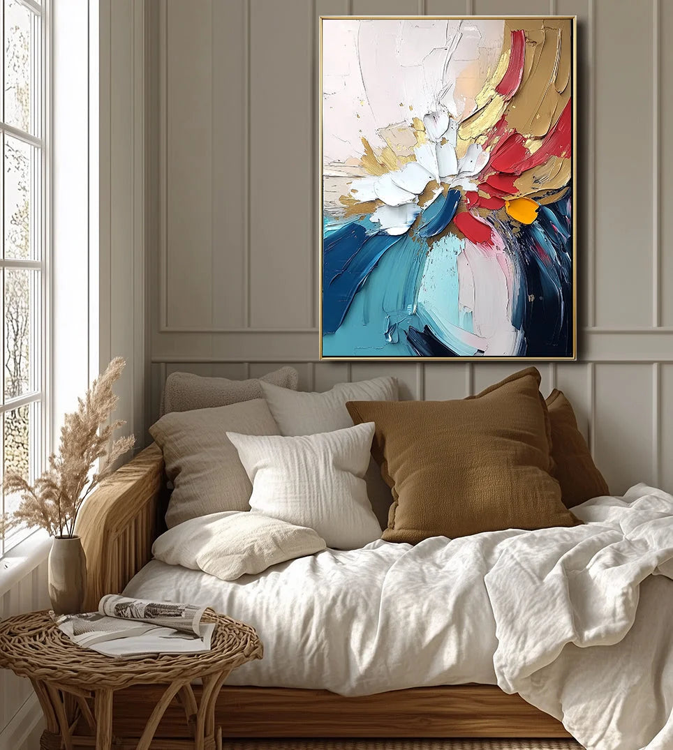 Multicolor Vivid Bloom Abstract Canvas - Artwallpainting