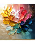 Multicolor Vivid Blossom Textured Canvas - Artwallpainting