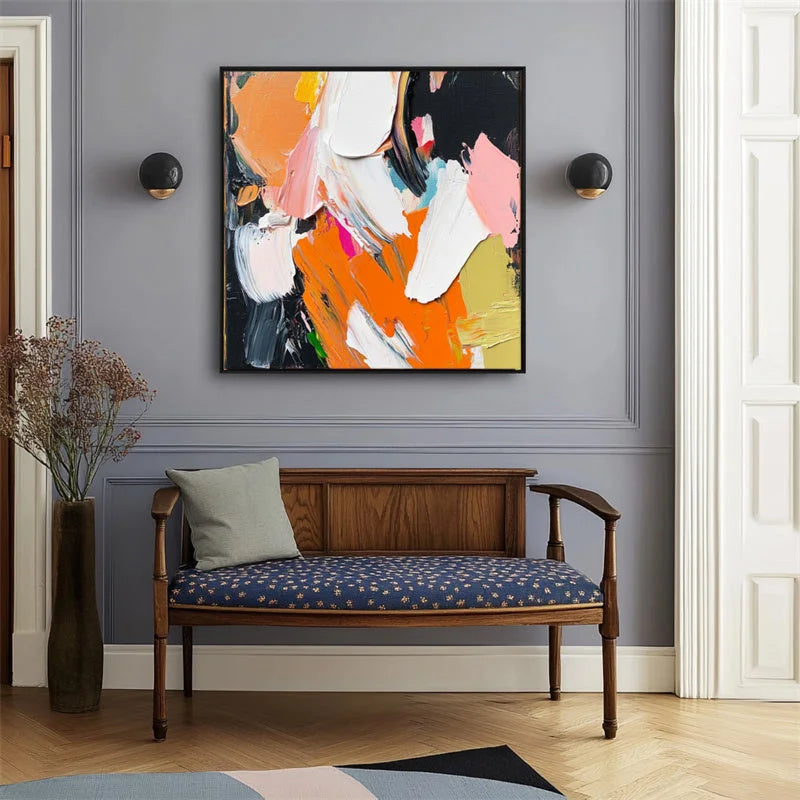 Multicolor Vivid Harmony - Abstract Canvas - Artwallpainting