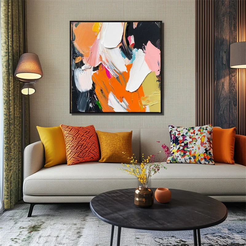 Multicolor Vivid Harmony - Abstract Canvas - Artwallpainting
