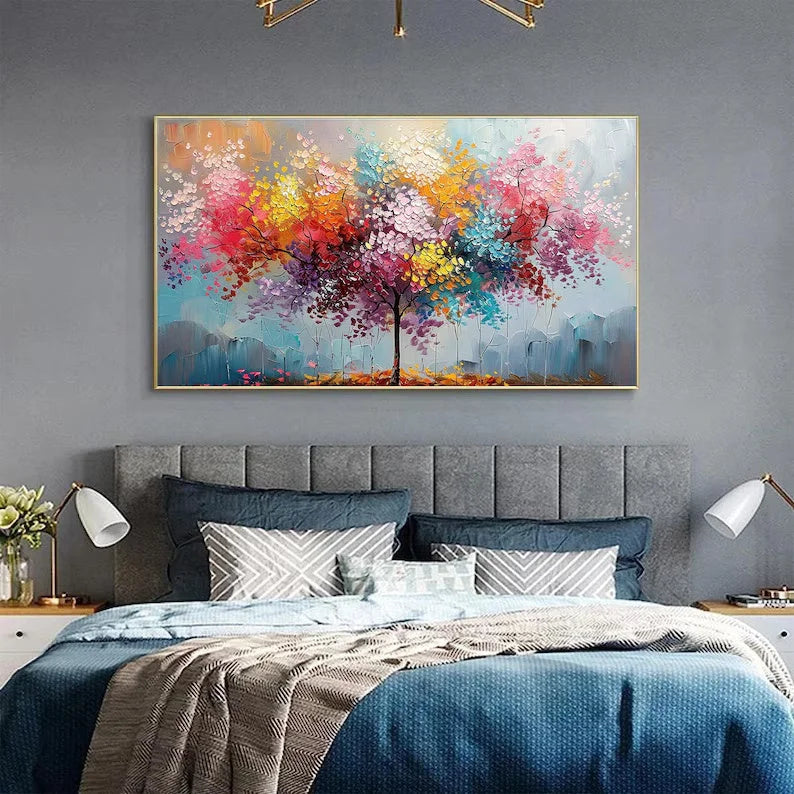 Multicolor Vivid Harmony Tree Artwork - Artwallpainting