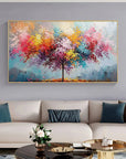 Multicolor Vivid Harmony Tree Artwork - Artwallpainting