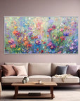 Multicolor Vivid Meadow Bloom Painting - Artwallpainting