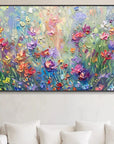 Multicolor Vivid Meadow Bloom Painting - Artwallpainting