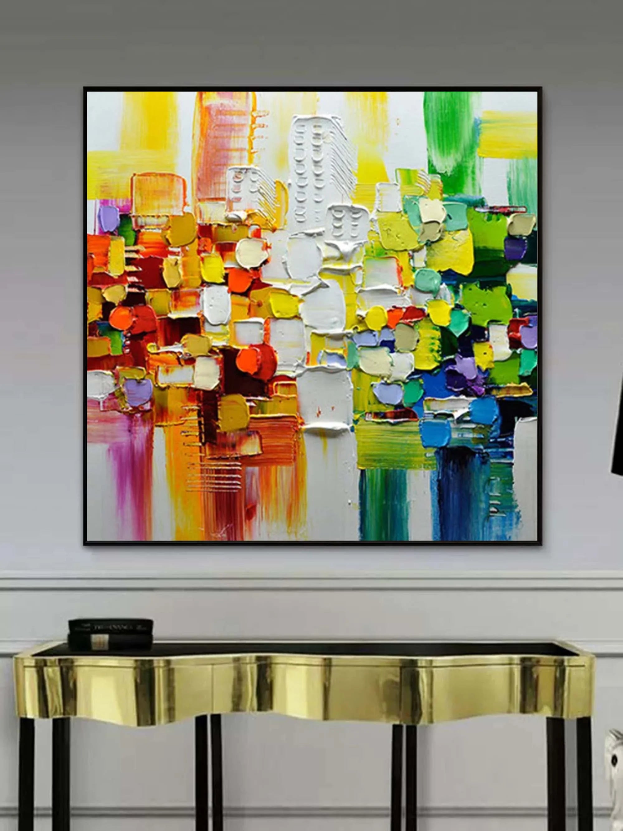Multicolor Vivid Mosaic - Colorful Abstract Expression - Artwallpainting