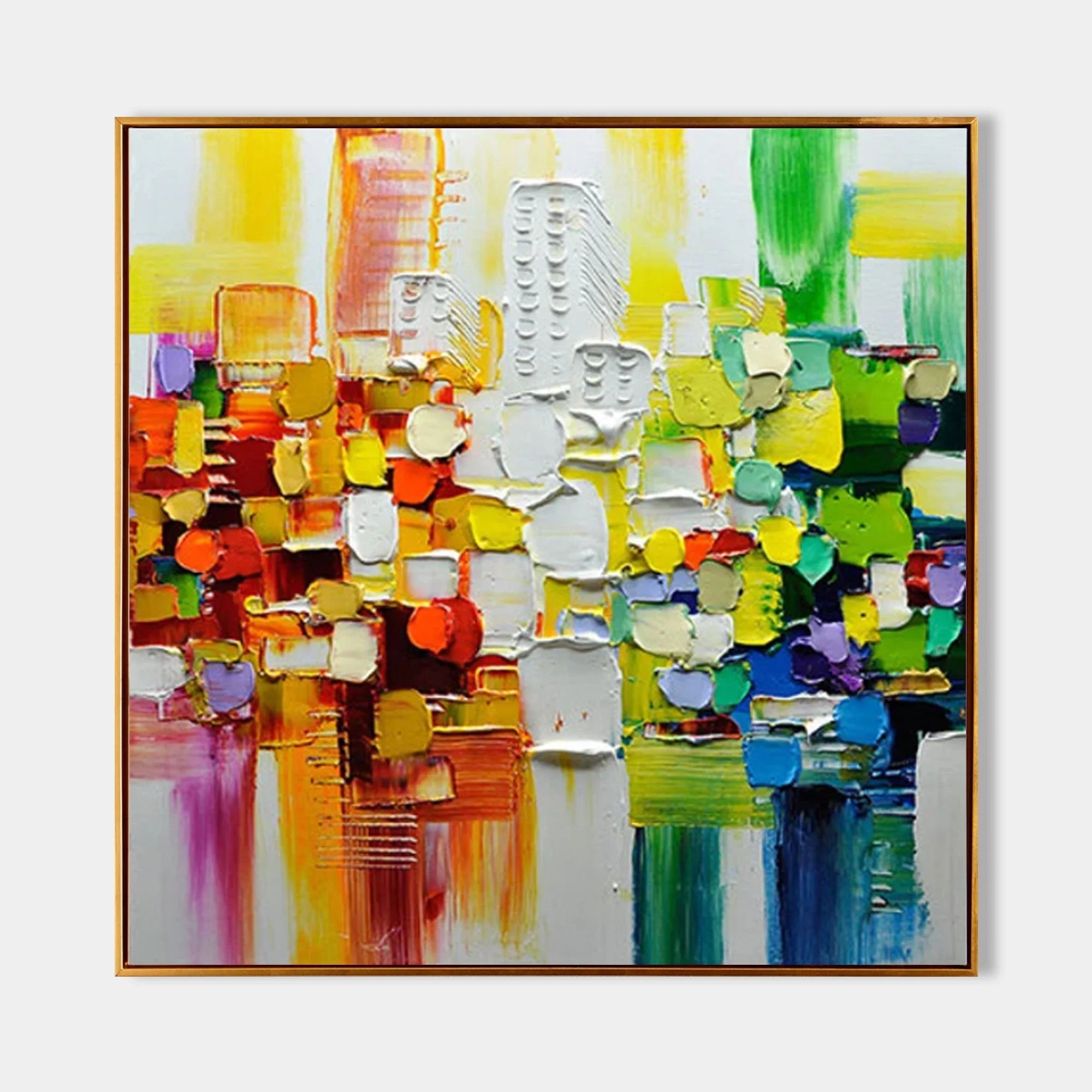 Multicolor Vivid Mosaic - Colorful Abstract Expression - Artwallpainting