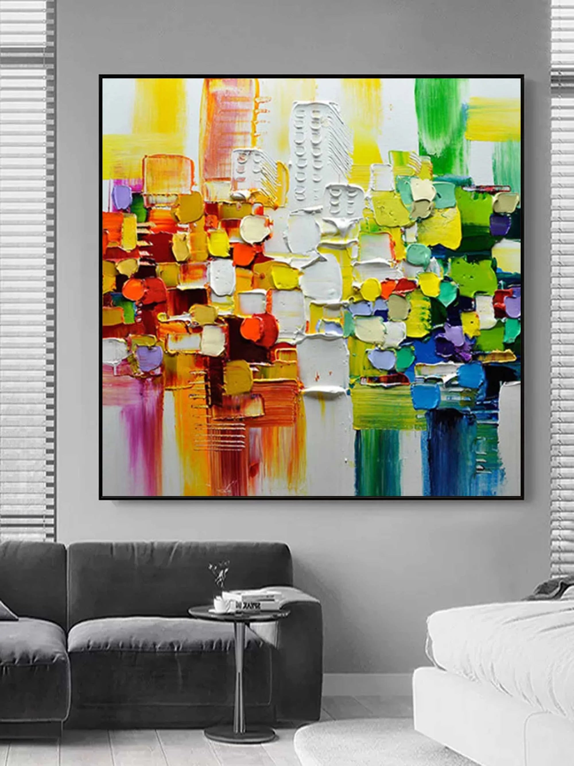 Multicolor Vivid Mosaic - Colorful Abstract Expression - Artwallpainting