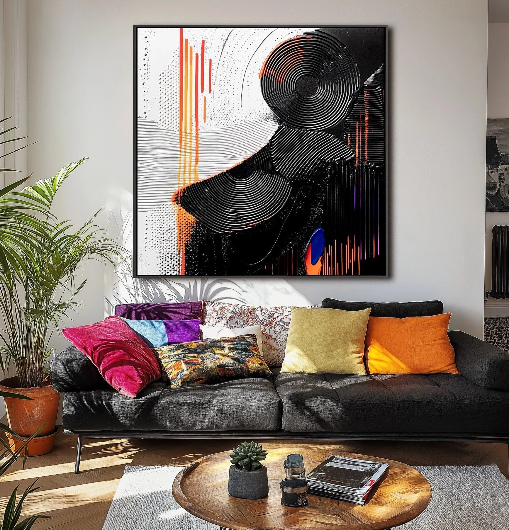 Multicolor Vivid Rhythm Abstract Energy - Artwallpainting