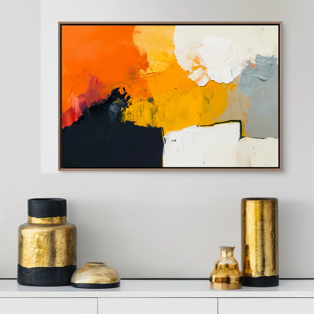 Multicolor Volcanic Structure - Modern Textured Abstract Oil Painting - Artwallpainting