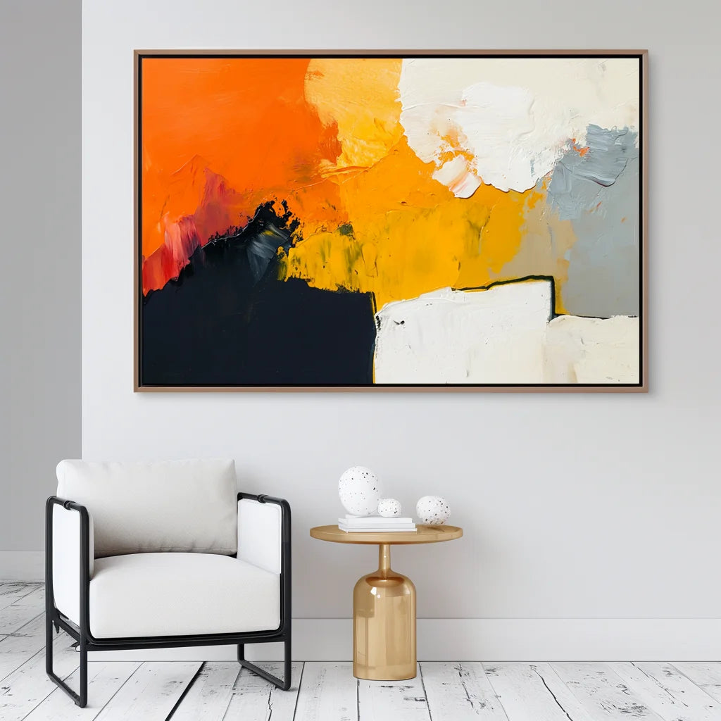 Multicolor Volcanic Structure - Modern Textured Abstract Oil Painting - Artwallpainting