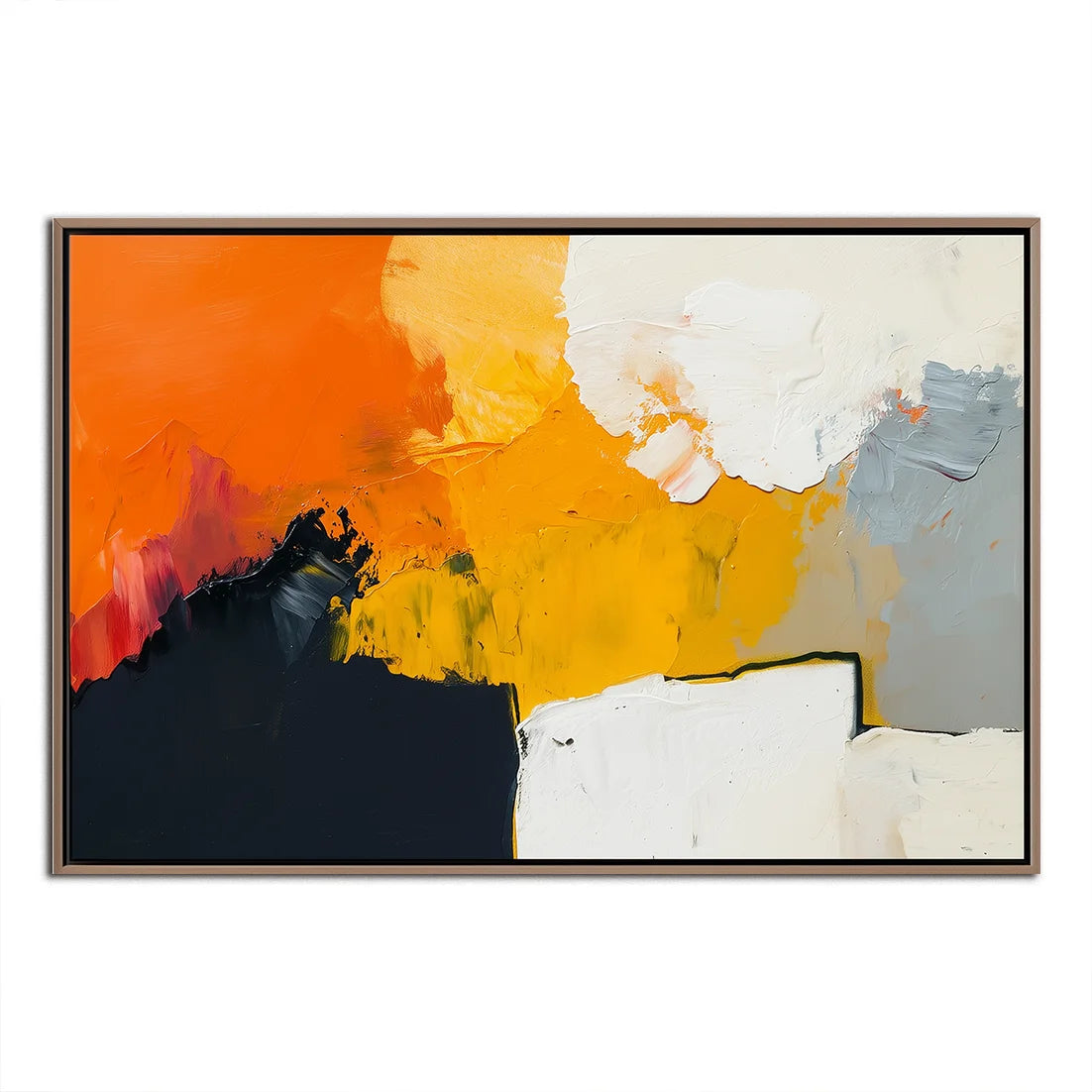 Multicolor Volcanic Structure - Modern Textured Abstract Oil Painting - Artwallpainting