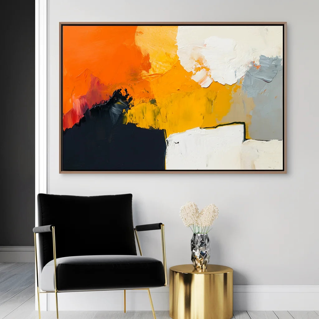 Multicolor Volcanic Structure - Modern Textured Abstract Oil Painting - Artwallpainting