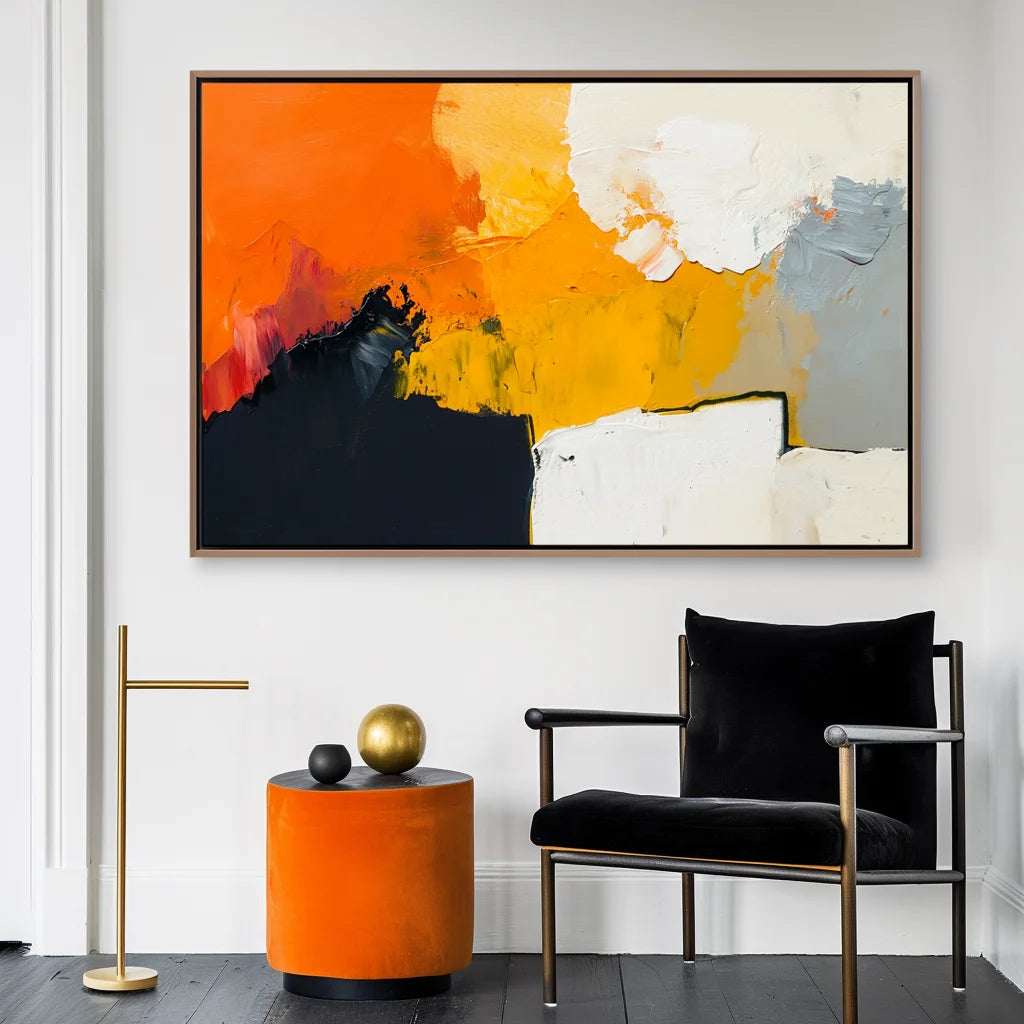 Multicolor Volcanic Structure - Modern Textured Abstract Oil Painting - Artwallpainting