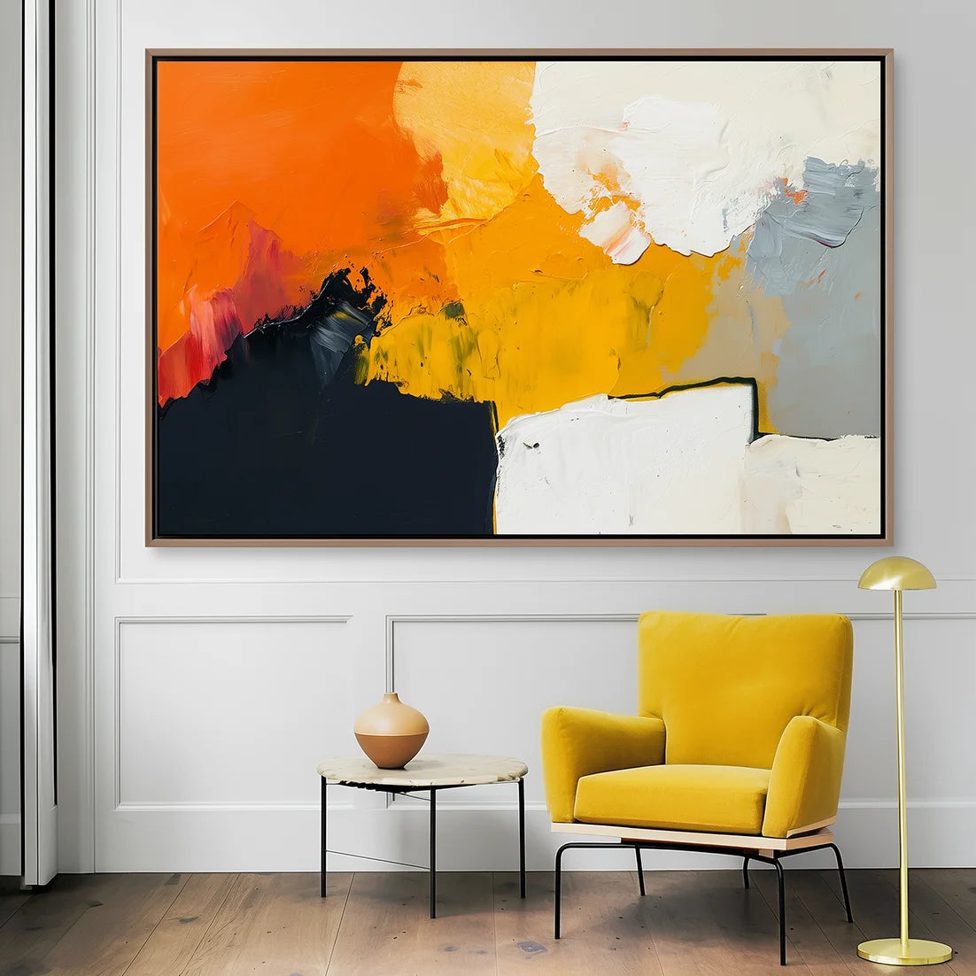 Multicolor Volcanic Structure - Modern Textured Abstract Oil Painting - Artwallpainting