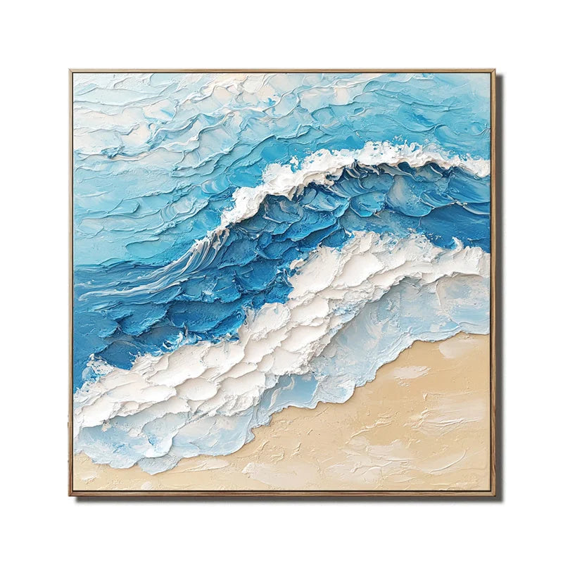 Multicolor Wave Symphony - Coastal Canvas - Artwallpainting