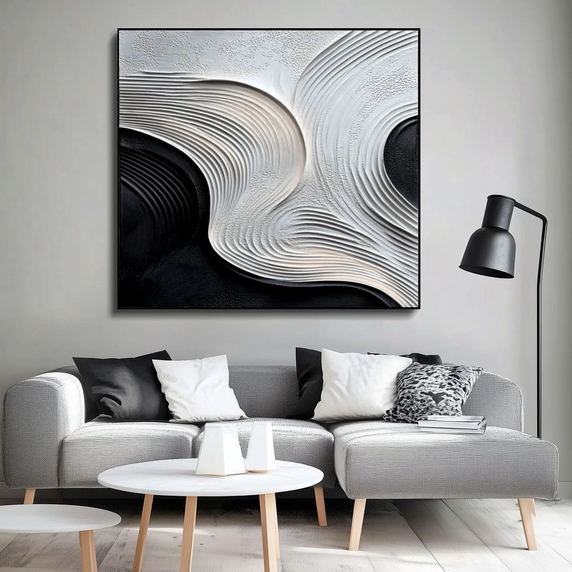 Multicolor Waves Of Serenity Canvas Painting For Home Decoration - Artwallpainting