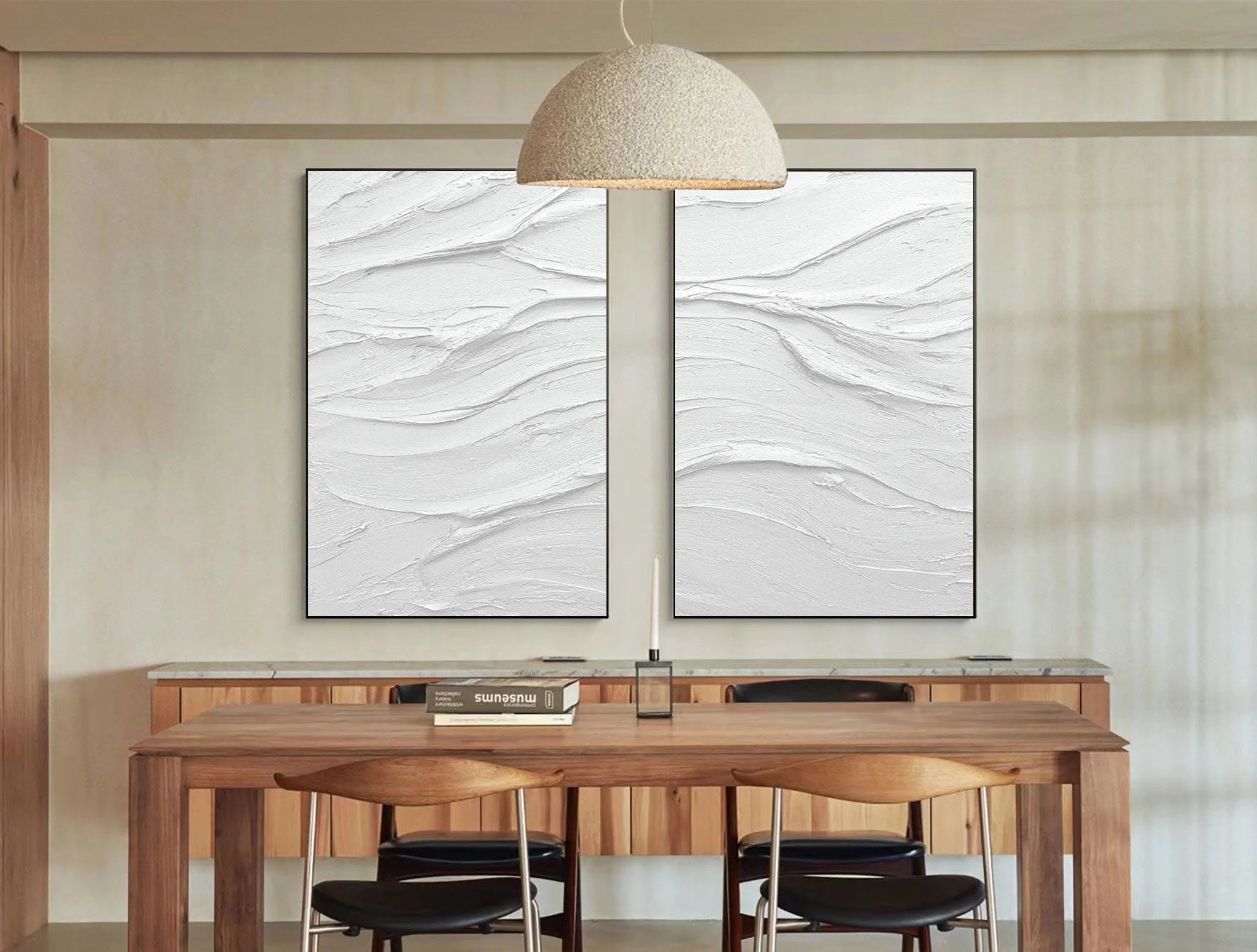 Multicolor Waves Of Serenity Diptych - Artwallpainting