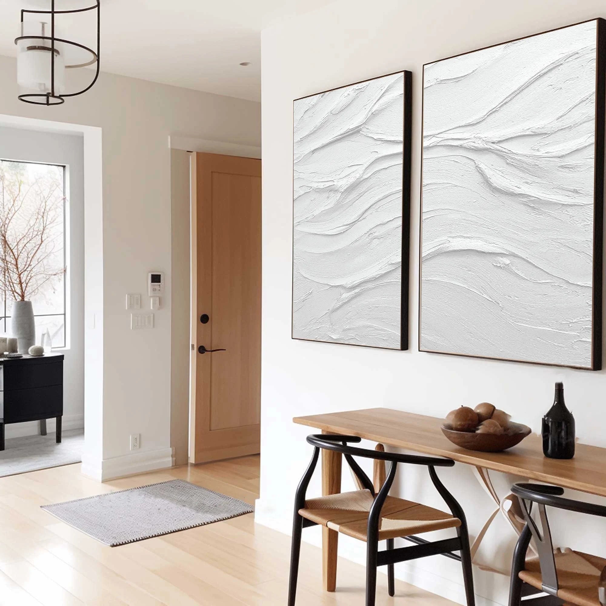 Multicolor Waves Of Serenity Diptych - Artwallpainting
