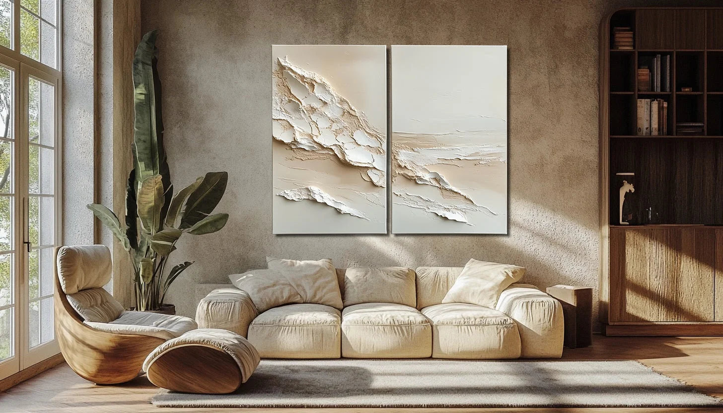 Multicolor Waves Of Tranquility Canvas Set - Artwallpainting