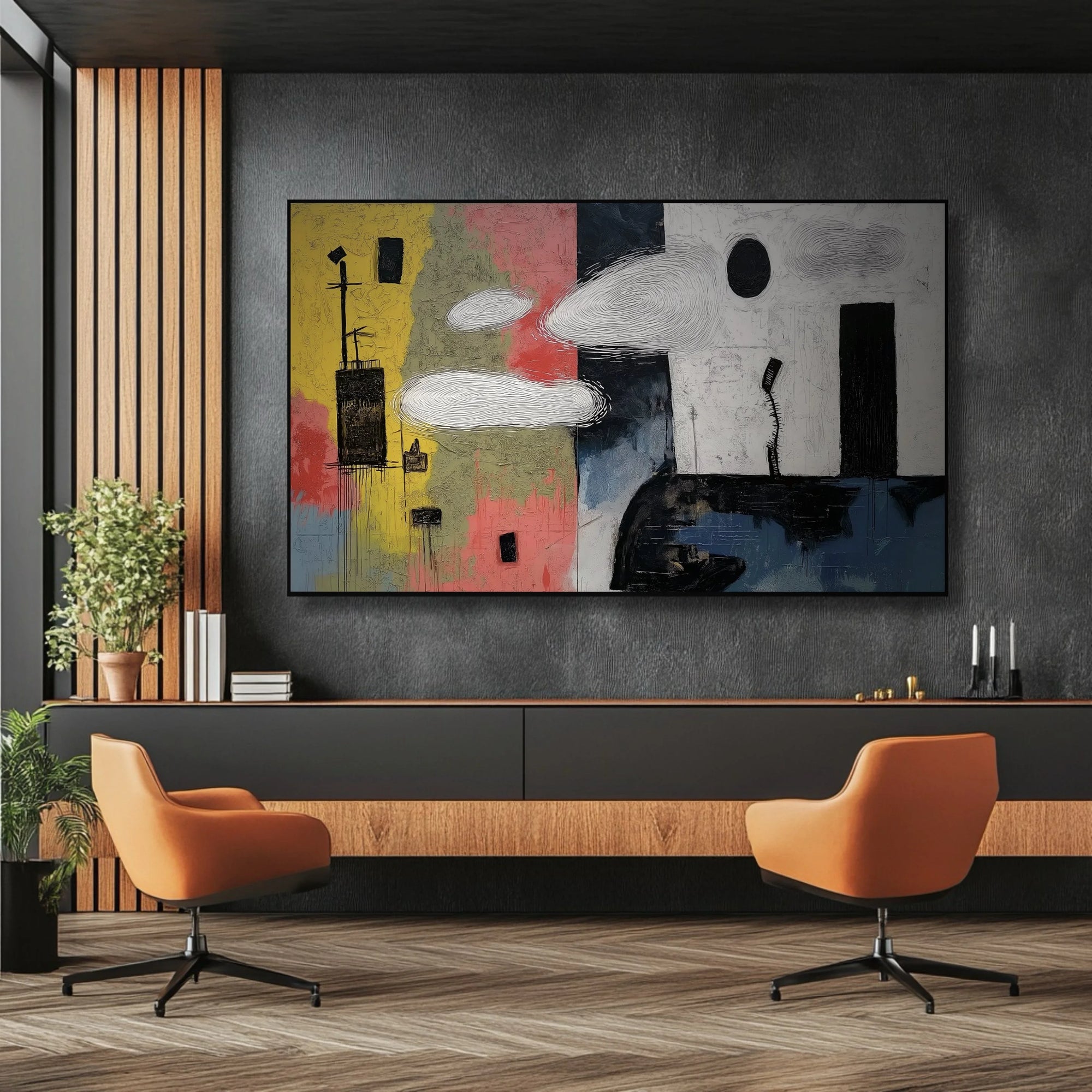 Multicolor Weng Abstract Collection 01 - Artwallpainting