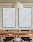 Multicolor Whispered Wings - Dual Textured Minimalist Wall Art Set Of 2 - Artwallpainting