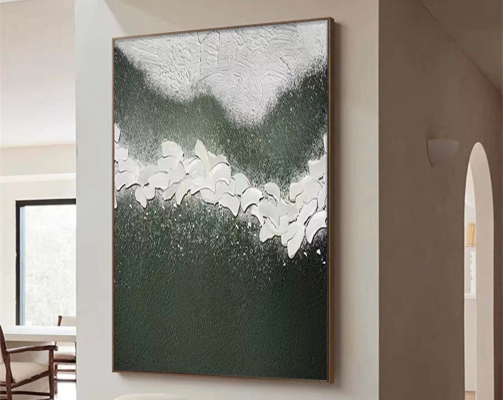 Multicolor Whispering Blooms Textured Abstract Floral Canvas Art - Artwallpainting